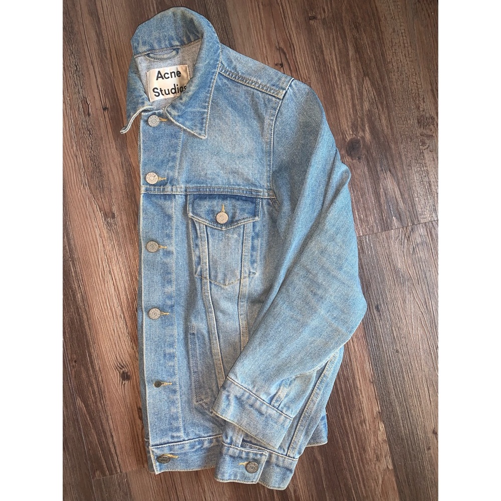 Acne “robin” denim jacket men’s size size 46 color mid blue - Picture 4 of 8